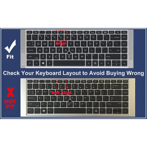 Keyboard Cover for 14" HP EliteBook 840 845 G7 G8 2022 2021 2020 New Notebook PC Model Accessories Keyboard Protective Skin (Not fit New 840 845 G9 G10)-Black