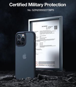 Buy now TORRAS Tough Shockproof for iPhone 13 Pro Case, [Military-Grade Drop Tested] Ultra-Durable Matte Hard PC Back with Soft Silicone Edge Slim Protective for iPhone 13 Pro Phone Case,Translucent Black at indiglob india