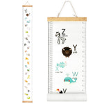 Buy now Mibote Baby Growth Height Chart Handing Ruler Wall Decor for Kids, Canvas Removable Height Growth Chart 79" x 7.9" (Black & White) Letters at indiglob india