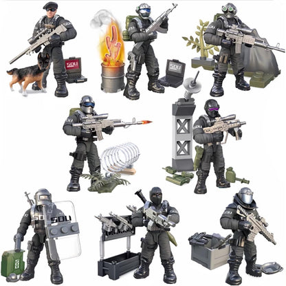 YEIBOBO ! Special Forces Mini Military Action Figure with Weapons and Accessories (Lightning SWAT Team XJ-9902)…