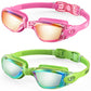 Buy now Aegend Swim Goggles, 2 Pack Swimming Goggles No Leaking Adult Men Women Youth Pink & Green at indiglob india