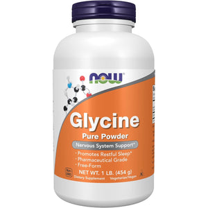 NOW Foods Supplements, Glycine Pure Powder, Promotes Restful Sleep*, Neurotransmitter Support*, 1-Pound