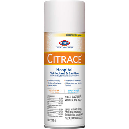 Buy now Clorox Healthcare Citrace Hospital Disinfectant and Sanitizer Aerosol Spray, Citrus, 14 Ounces (Package May Vary) at indiglob india