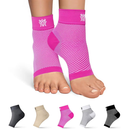 Bitly Plantar Fasciitis Compression Socks for Women & Men - Best Ankle Compression Sleeve, Nano Brace for Everyday Use - Provides Arch Support & Heel Pain Relief (Black, Medium)