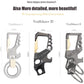 Hephis Skull Heavy Duty Key Chain,Car Emergency Escape Tool, Seat belt Cutter,Bottle Opener,Carabiner Car Key Chains