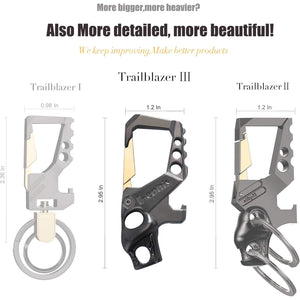 Hephis Skull Heavy Duty Key Chain,Car Emergency Escape Tool, Seat belt Cutter,Bottle Opener,Carabiner Car Key Chains