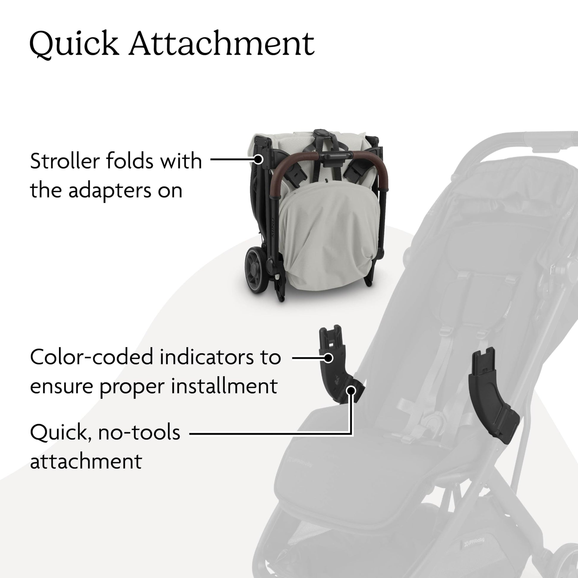 Buy now UPPAbaby Adapter for Minu V3 - Compatible with Aria and Mesa Infant Car Seats - Quick + Secure Attachment - 1 Pair at indiglob india