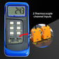 Buy now Thermocouple Thermometer Digital K Type Dual Channel Thermometer HVAC Temperature Meter with 4 Thermocouples, MAX/MIN/AVG Temperature Measurement, -50~1300°C (-58~2372°F) at indiglob india