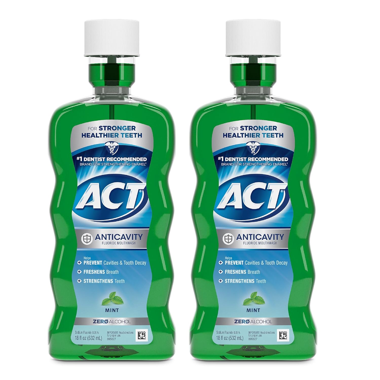 Buy now ACT Anticavity Zero Alcohol Fluoride Mouthwash 18 fl. oz., With Accurate Dosing Cup, Mint 18 Fl Oz (Pack of 2) at indiglob india