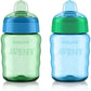 Philips Avent Spout Sippy Cup with Soft Spout and Leak-Proof Design, Blue/Green, 10oz, 2pk, SCF801/21
