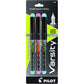 PILOT Precise Varsity Pre-Filled Fountain Pens, Medium Point Stainless Steel Nib, Black/Blue/Purple Inks, 3-Pack (90022)