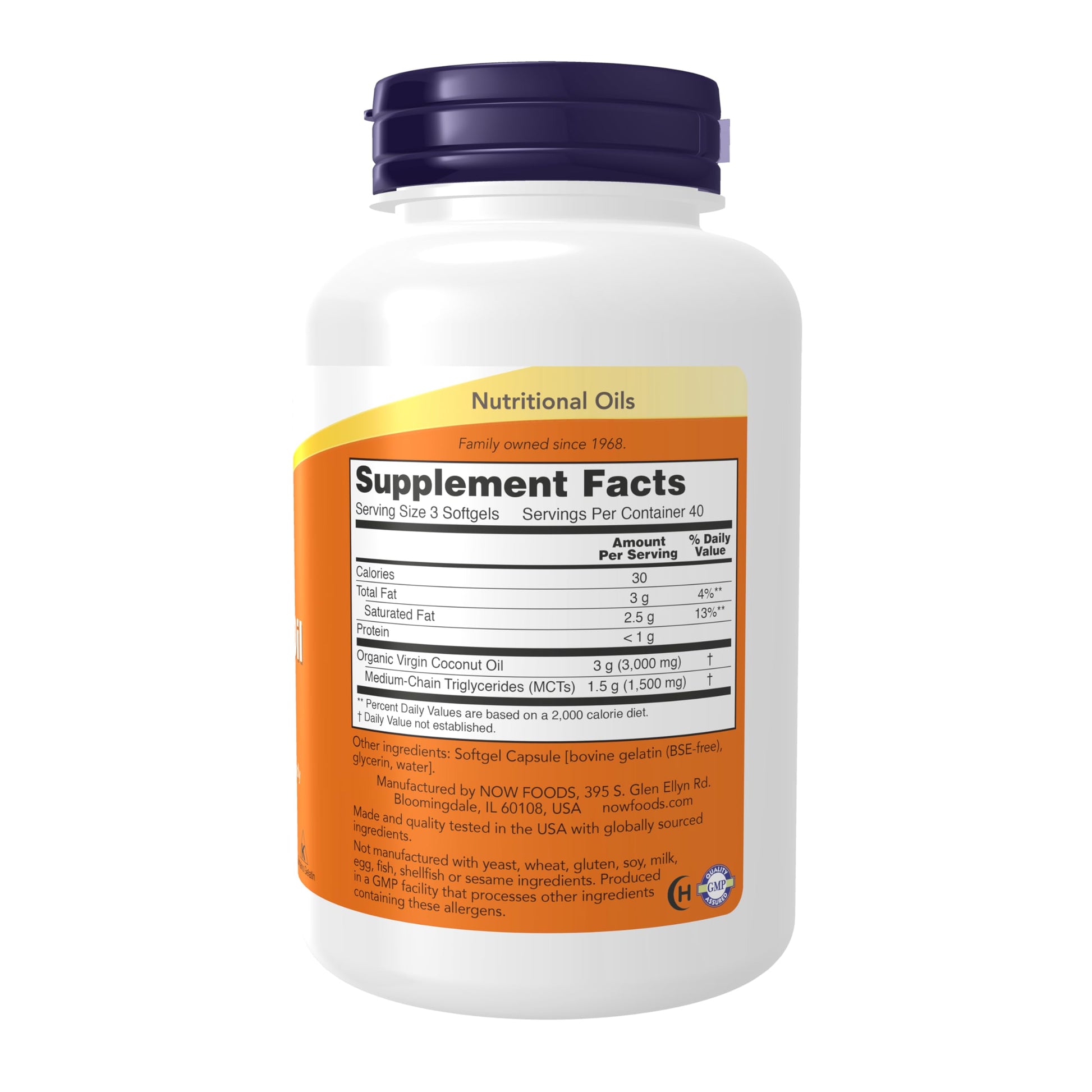 Buy now NOW Foods Supplements, Virgin Coconut Oil 1000 mg, Cold Pressed and Unrefined, 120 Softgels at indiglob india