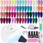 Buy now JODSONE Gel Nail Polish Kit with U V Light 32 Colors Gel Polish Nail + 4 Functional Adhesive Bottles Kit Soak Off Manicure Tools Gifts for Women 32KIT 1G 05-A at indiglob india