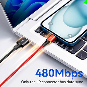 Multi Charging Cable, [2Pack 6Ft] 4 in 1 Braided Multi Fast Charging Cord, Multiple Charger USB Cable Adapter IP/Type C/Micro Port for Cell Phones,iPhone Series, Tablets, Samsung Galaxy, PS & More