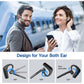 Bluetooth Headset - Wireless Headset with Microphone 90 Days Standby/110 Hours Talktime, Bluetooth Earpiece for Cell Phone/PC Tablet/Laptop Computer, Headphones for Trucker/Driver/Business