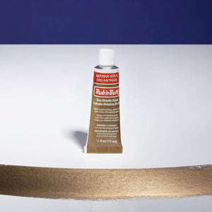 AMACO Rub n Buff Wax Metallic Finish - Rub n Buff Antique Gold 15ml Tube - Versatile Gilding Wax for Finishing Furniture Antiquing and Restoration - Rub and Buff Colors Single Tube - My Store