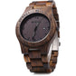 BEWELL ZS-W086B Wooden Watch Men Gifts Handmade Date Display Quartz Movement Analog Lightweight Wood Wrist Watches