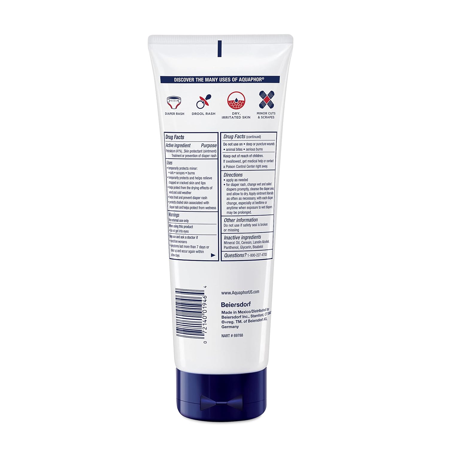 Buy now Aquaphor Baby Healing Ointment Advanced Therapy Skin Protectant, Dry Skin and Diaper Rash Ointment, 7 Oz Tube at indiglob india