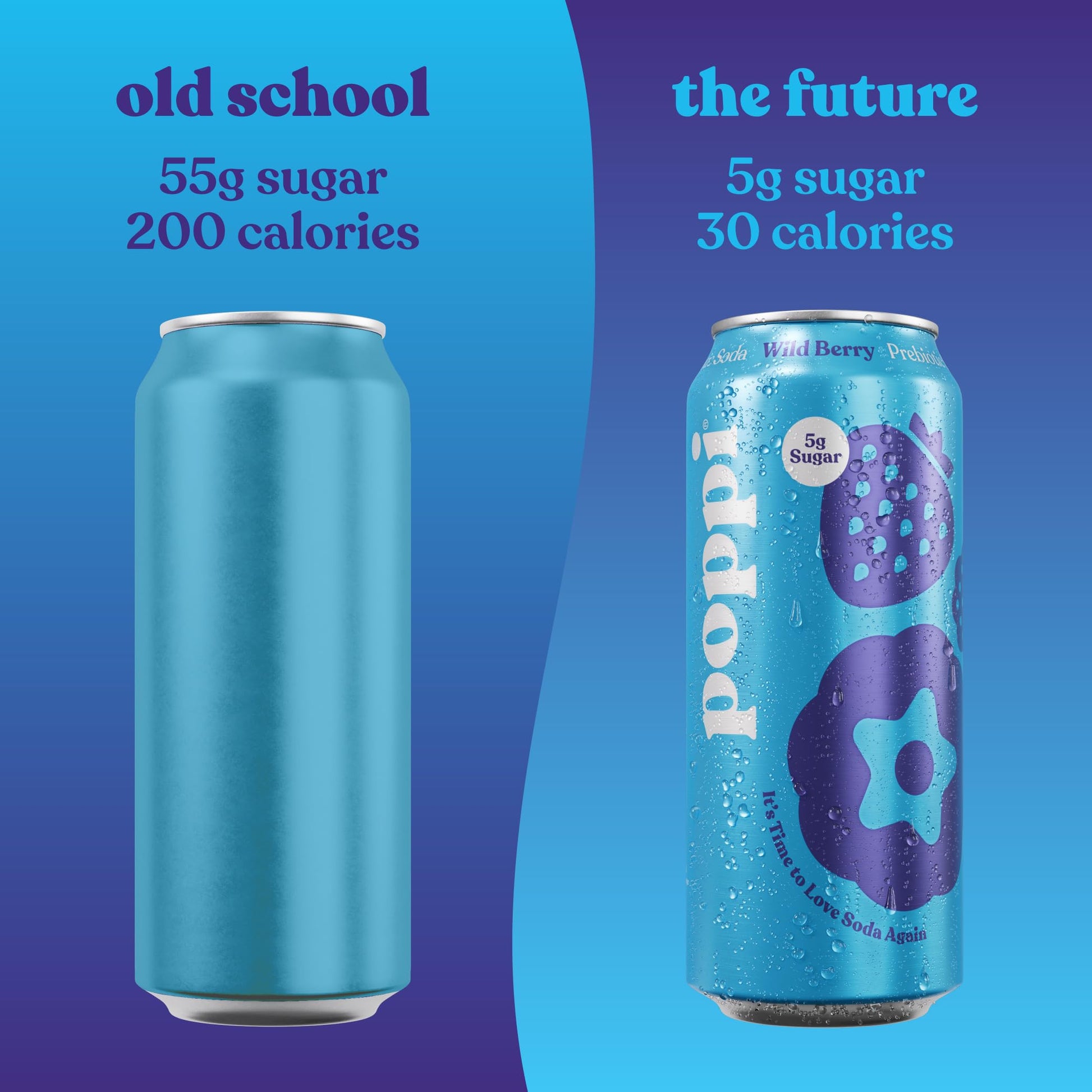 Buy now Poppi Prebiotic Soda Beverage with Apple Cider Vinegar, Seltzer Water and Fruit Juice, Wild Berry Flavor, 16 Fl Oz, Pack of 12, Packaging May Vary at indiglob india