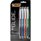 BIC Glide Blue Retractable Ballpoint Pens, Medium Point (1.0mm), 2-Count Pack, Ultra Smooth Writing Blue Pens