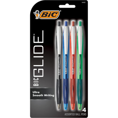BIC Glide Blue Retractable Ballpoint Pens, Medium Point (1.0mm), 2-Count Pack, Ultra Smooth Writing Blue Pens