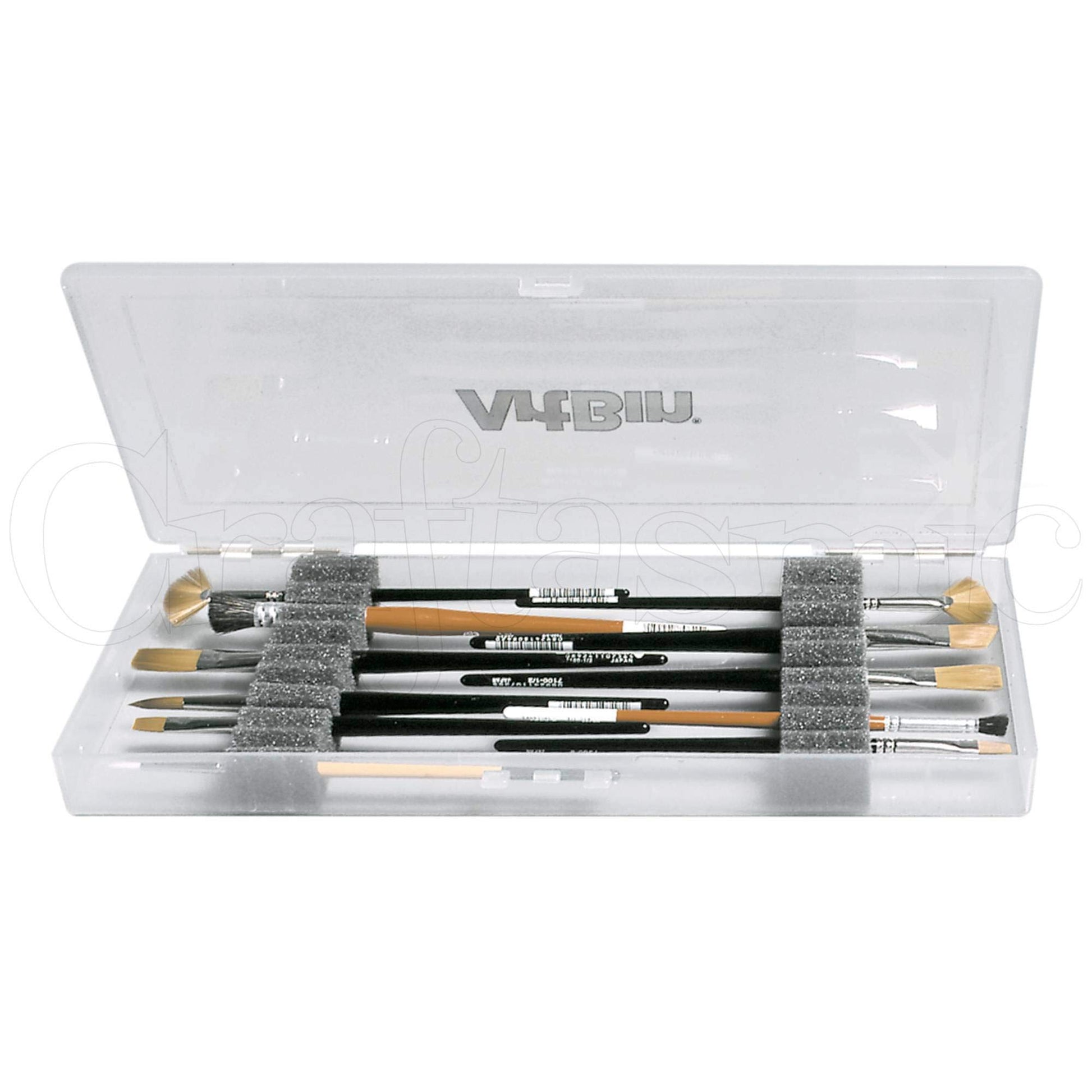 Buy now ArtBin KW903 Brush Box with Foam Inserts, Fine Art Portable Paint Brush Organizer, Plastic, Clear, 1.0 Count at indiglob india