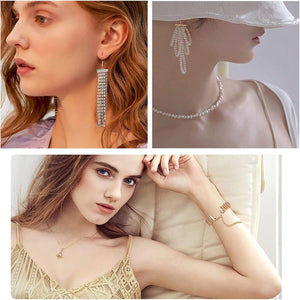 PH PandaHall 10 Styles Slide On End Clasp, 100pcs Jewelry Tube End Bar Slider End Caps Brass Tubes Clasp Crimp Terminators for Seed Beads Waist Beads Multi-Strand Necklace Bracelet Making