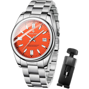 BENYAR AKNIGHT Mens Watch, Stylish Business Casual Stainless Steel Quartz Analog Wrist Watches for Men Women, Luminous Waterproof Date Gift