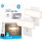 GE Ultrabrite LED Light Bar Night Lights Plug Into Wall Room Decor Ambient Lighting Dusk to Dawn Sensor Bright Nightlight, White, 100 Lumens, 2 Pack