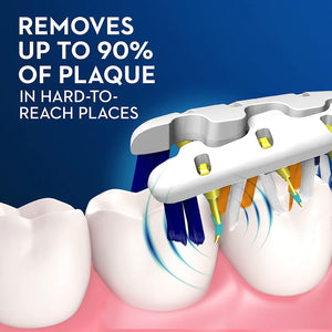 Oral-B Pulsar Pro-Health Expert Clean, Battery electric toothbrush, 2 count MEDIUM toothbrush pack, removes plaque, travel essentials tooth brush