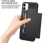 Vofolen Compatible with iPhone 12 Mini Case 5G Wallet Cover Credit Card Holder Slot Sliding Door Hidden Back Pocket Anti-Scratch Dual Layer Protective Shell Compatible with iPhone 12 Mini Black