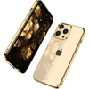 MILPROX Compatible for iPhone 13 Pro Clear Case (2021), Crystal Transparent Cover Shockproof Protective Bumper Shell with Electroplated Mirror Edge for iPhone 13 Pro 6.1"【3 Cameras】 2021-Gold - Gold