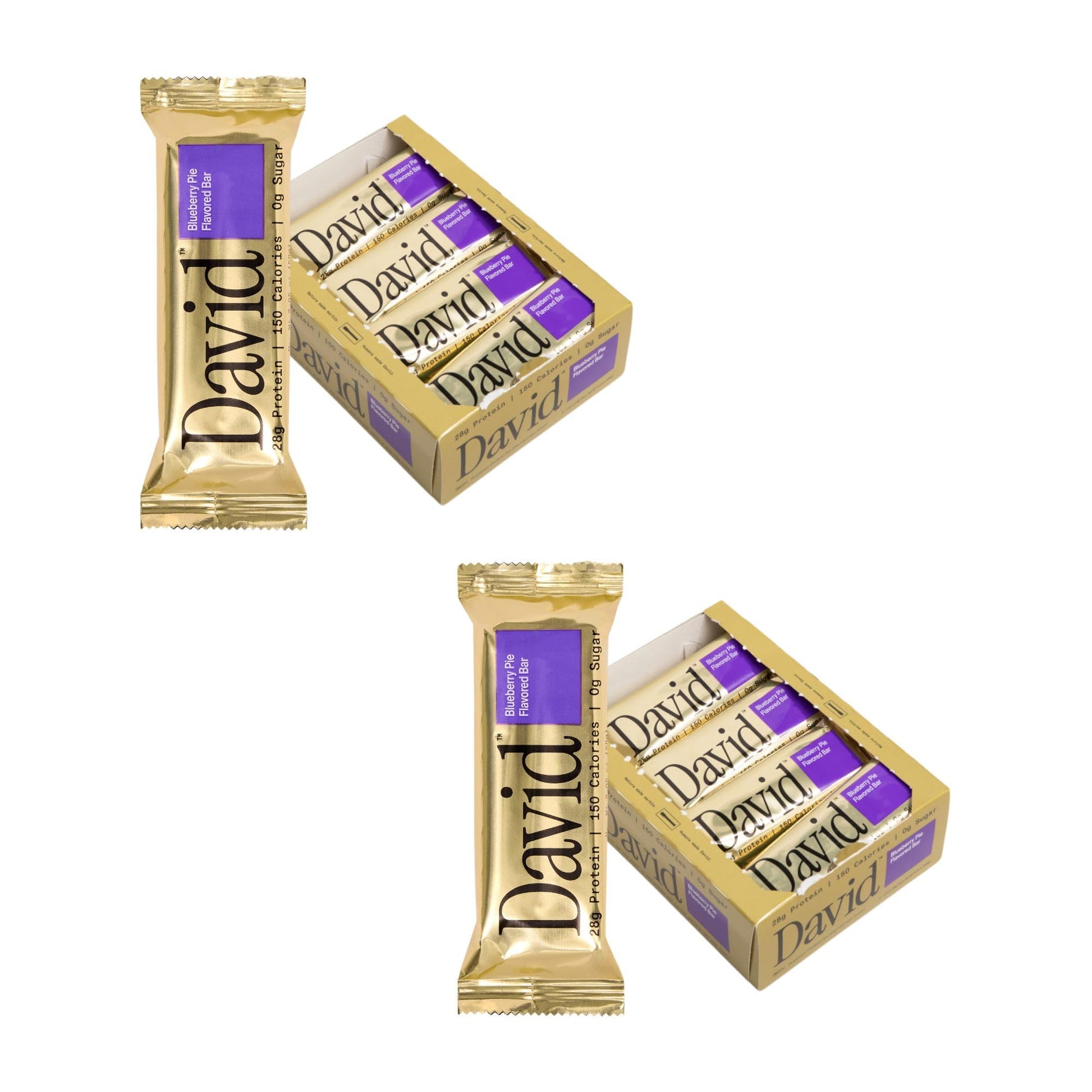 Buy now David High Protein Bars - 0g of Sugar, Low Carb, Gluten Free - 28g of Protein, 150 Calories - On-The-Go Snack - Chocolate Chip Cookie Dough Flavor, Pack of 12 Blueberry Pie 2 count (Pack of 24) at indiglob india