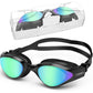 Unisex-Adult Swim Goggles, Polarized Goggles Swimming Men Women, Anti-fog Leak-proof Clear Vision Underwater