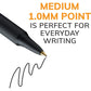 BIC Soft Feel Black Retractable Ballpoint Pens, Medium Point (1.0mm), 5-Count Pack, Black Pens With Soft-Touch Comfort Grip