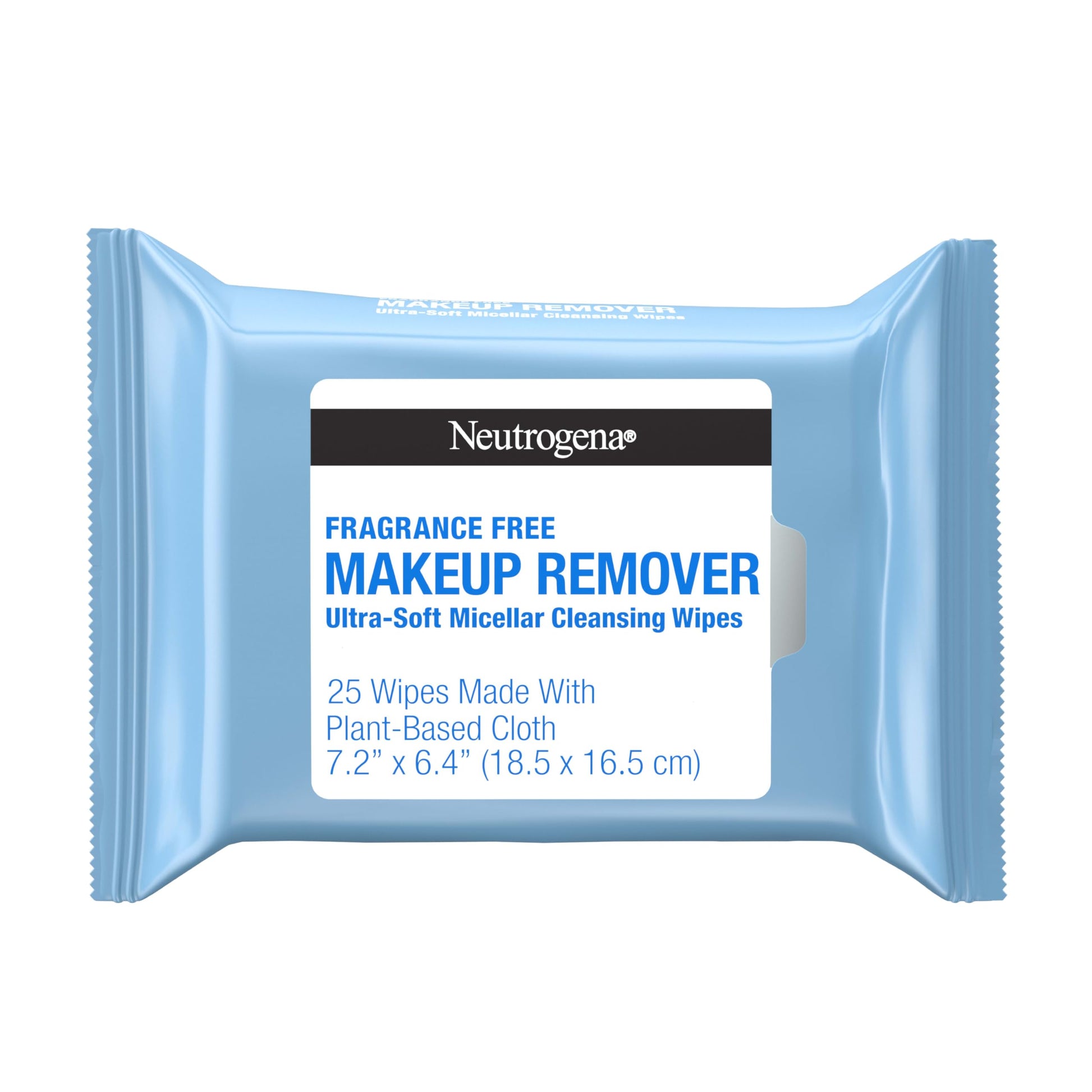 Buy now Neutrogena Fragrance-Free Makeup Remover Wipes, Daily Ultra-Soft Micellar Cleansing Wipes Gently Remove Oil & Waterproof Makeup, Hypoallergenic, Made with Plant-Based Cloth, 25 ct at indiglob india