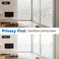 Window Privacy Film, Frosted Removable Glass Covering for Bathroom, Opaque Static Cling Heat Control Door Sticker for Home Office Living Room, Non-Adhesive Matte White (17.5" x 78.7")
