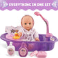 Buy now Liberty Imports Baby Bath Toys 13-Inch Little Newborn Doll Bath Set - Real Working Bathtub with Detachable Shower Spray and Accessories for Kids Pretend Play at indiglob india