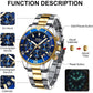 BIDEN Mens Watches Chronograph Stainless Steel Waterproof Date Analog Quartz Watch Business Wrist Watches for Men