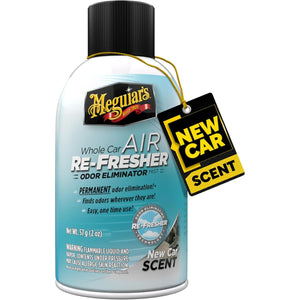 Meguiar's G16402 Whole Car Air Re-Fresher Odor Eliminator Mist, New Car Scent, 2 Fluid Ounces