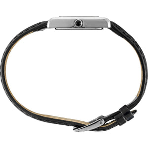 SEIKO Essentials Watch for Women - Essentials - Water Resistant with Stainless Steel Rectangular Case and Leather Strap