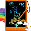 TEKFUN LCD Writing Tablet Doodle Board, 10inch Colorful Drawing Pad for Kids, Mess Free Coloring for Toddlers, Toys Gifts for 3 4 5 6 7 8 Year Old Girls Boys (Pink) - Orange
