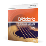 Buy now D'Addario Acoustic Guitar Strings, Phosphor Bronze, EJ42, Resophonic Medium Gauge 16-56, 6-String Set, Pack of 1 at indiglob india