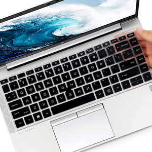 Keyboard Cover for 14" HP EliteBook 840 845 G7 G8 2022 2021 2020 New Notebook PC Model Accessories Keyboard Protective Skin (Not fit New 840 845 G9 G10)-Black