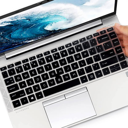 Keyboard Cover for 14" HP EliteBook 840 845 G7 G8 2022 2021 2020 New Notebook PC Model Accessories Keyboard Protective Skin (Not fit New 840 845 G9 G10)-Black