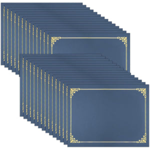 SUNEE Certificate Holders(Navy Blue, 30 Packs), Diploma Covers Gold Foil Border, for Letter Size 8.5x11 Certificates, Cardstock, Document Papers