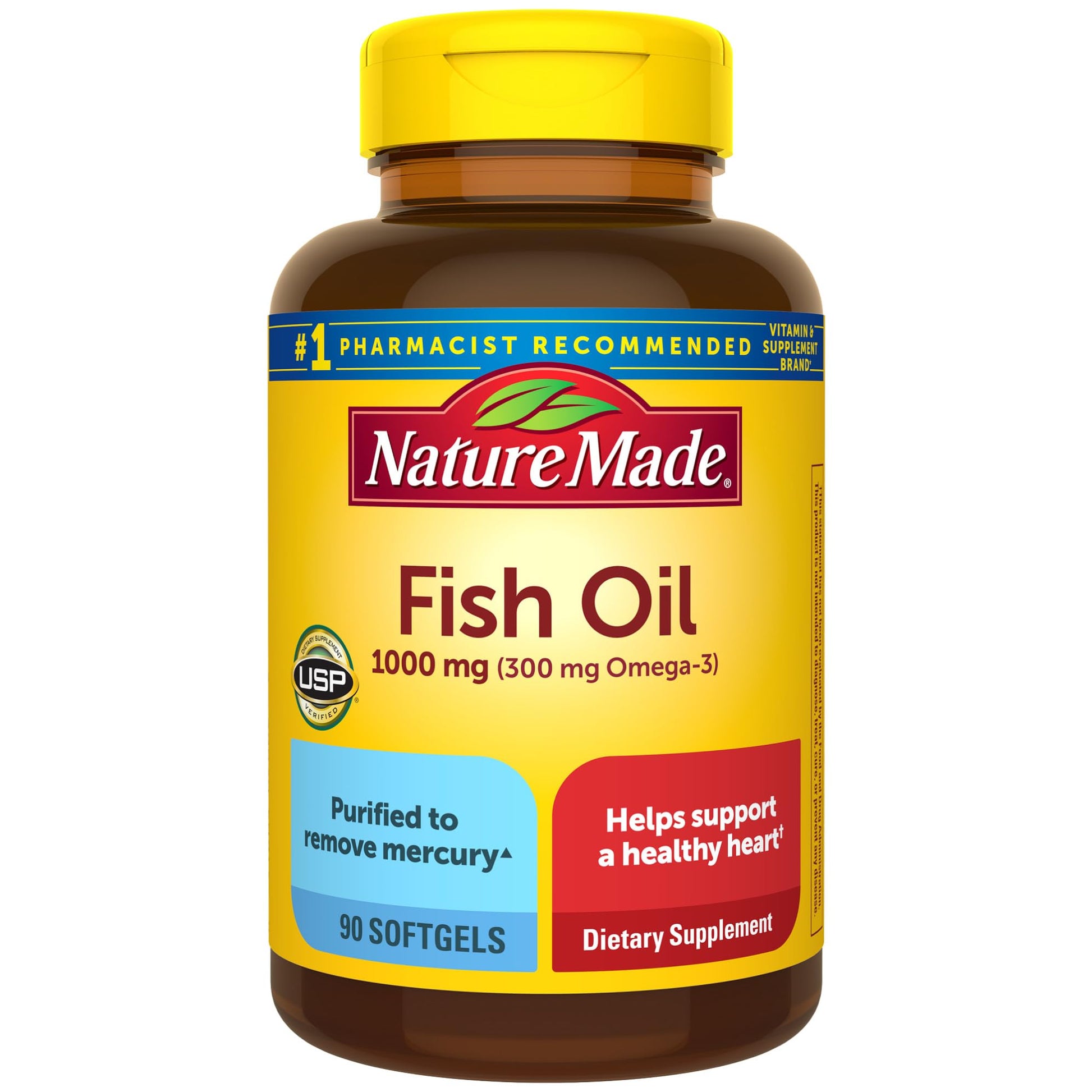 Buy now Nature Made Fish Oil Omega 3 Supplements, 1000mg Softgels, Omega 3 Fish Oil for Healthy Heart Support, 250 Softgels, 125 Day Supply 90 Count (Pack of 1) at indiglob india