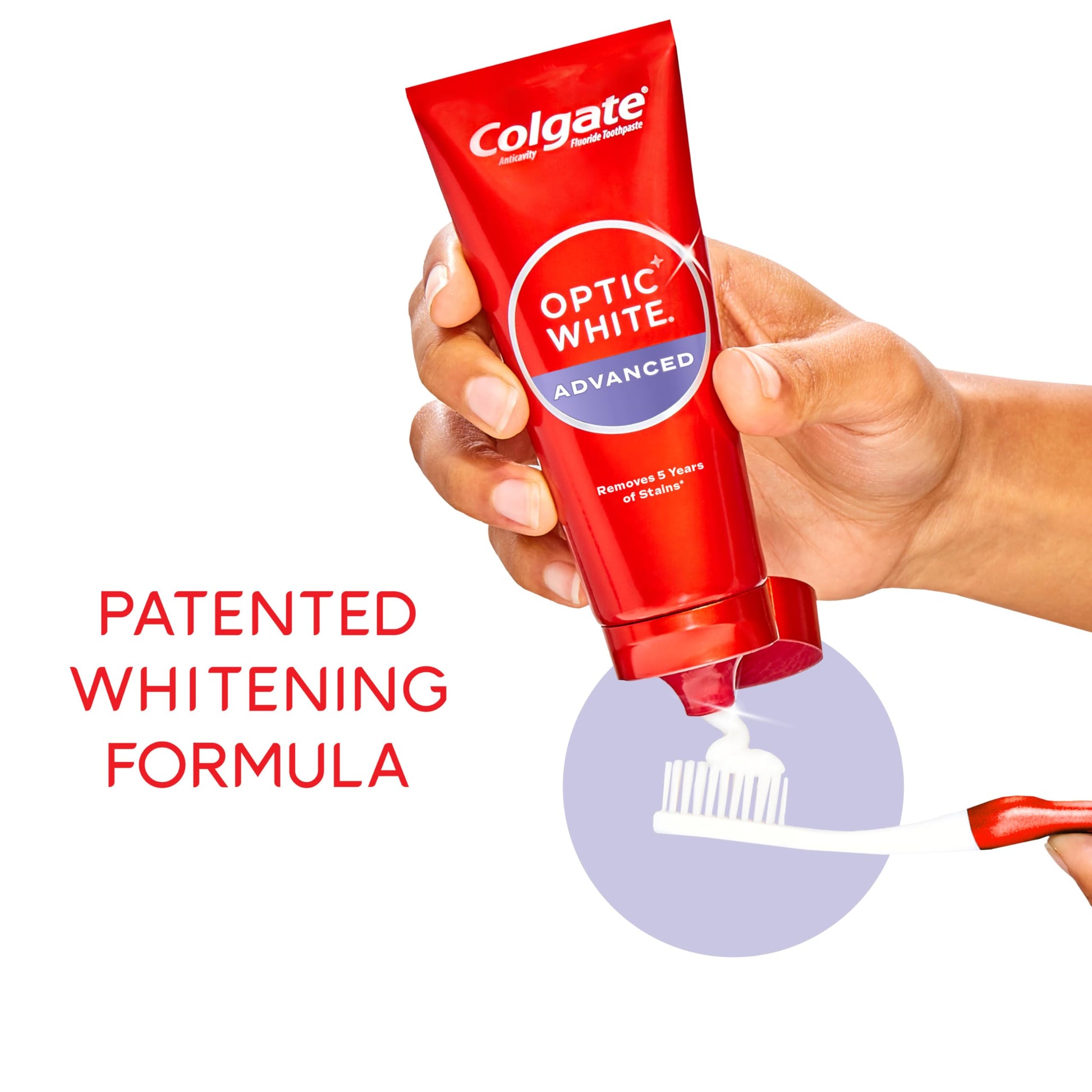 Buy now Colgate Optic White Advanced Hydrogen Peroxide Toothpaste, Teeth Whitening Toothpaste Pack, Enamel-Safe Formula, Helps Remove Tea, Coffee, and Wine Stains, Sparkling White, 3 Pack, 3.2 oz at indiglob india