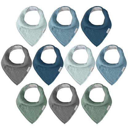 Baby Bandana Drool Bibs for Boys Girls,Super Absorbent Triangle Baby Bibs for Drooling and Teething,100% Cotton Soft for Infant,Newborn 12Pack