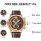 NAVIFORCE Sport Military Watches for Men Waterproof Watch Analog Quartz Leather Band Date Calendar Clock Wristwatch